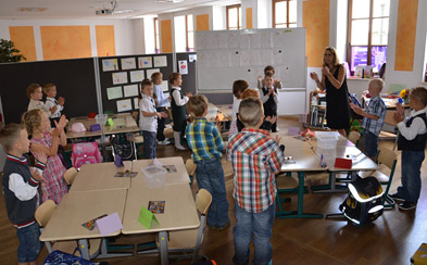 Foto: Klassenraum der Evangelischen Grundschule