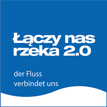 Projekt-Logo: weiß Schrift auf blauem Grund