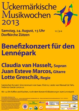 Plakat: Uckermärkische Musikwochen 2013