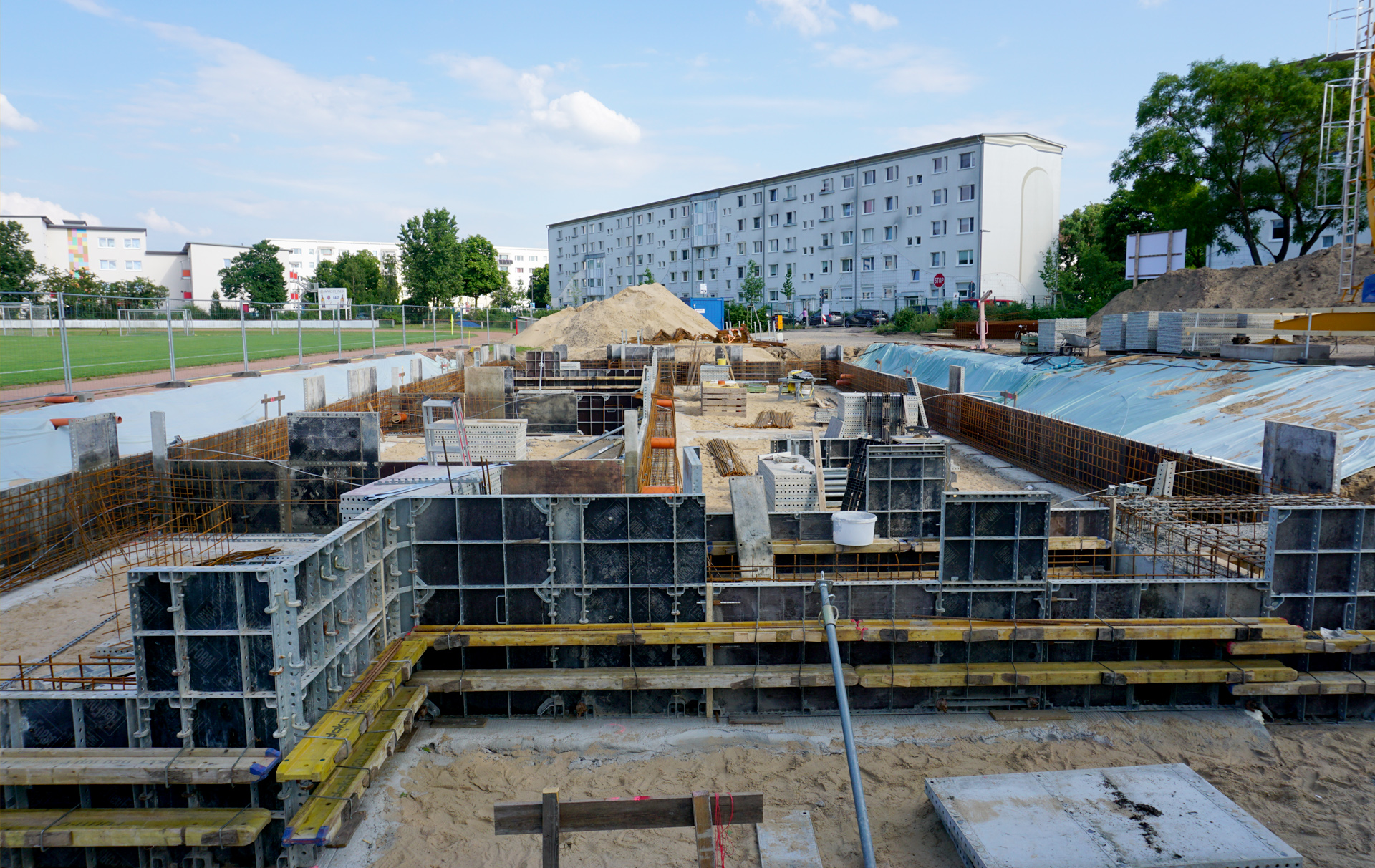 Foto: Bausstelle am Sportplatz