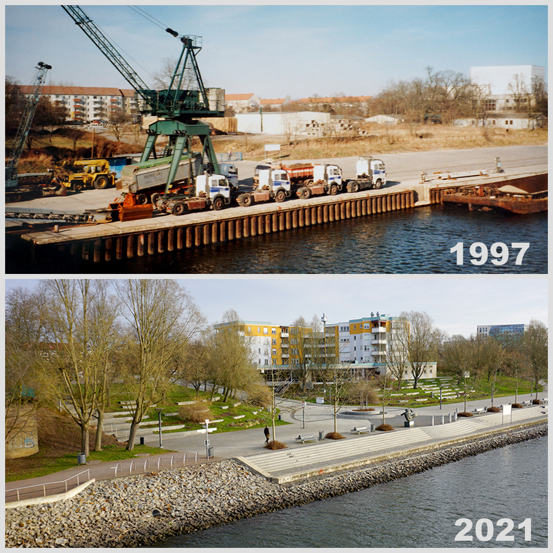 Fotopaar: Bollwerk 1997 und 2021