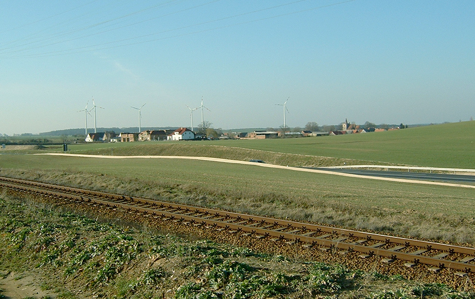 Foto: Bahngleis bei Heinersdorf