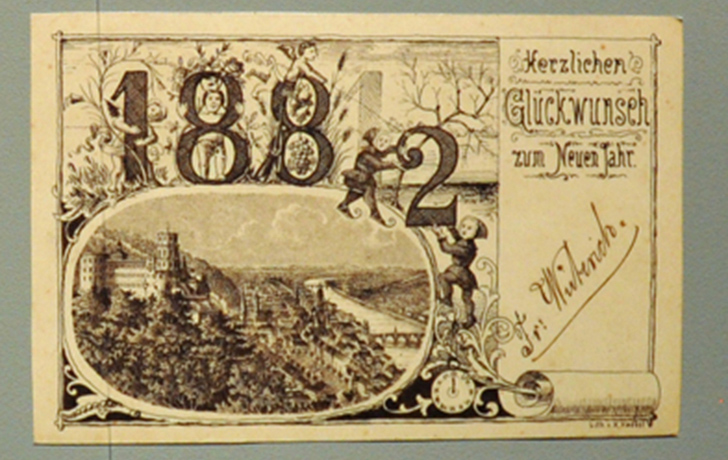 Foto: Jahreszahlkarte von 1882