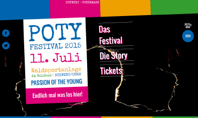 Abbildung POTY-Festival-Homepage