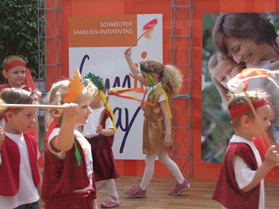 Foto: Kindergruppe tanzt im Oder-Center