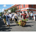 Foto: Vierradener mit Tabakpflanzen beim FEstumzug