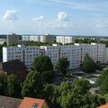 Foto: Blick von oben auf Hochhäuser