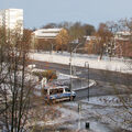 Foto vom 11. Januar 2013: Blick auf die Kreuzung Lindenallee mit der Bahnhofstraße