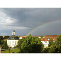 Foto vom 17. Juli 2012: Regenbogen über dem Berlischky-Pavillon