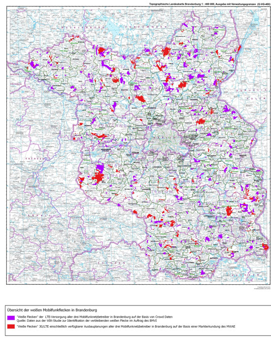 Karte weiße Mobilfunkflecken Brandenburg 