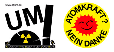 Logo der Bürgerinitiative „ATOMKRAFTFREI Leben in der Uckermark“